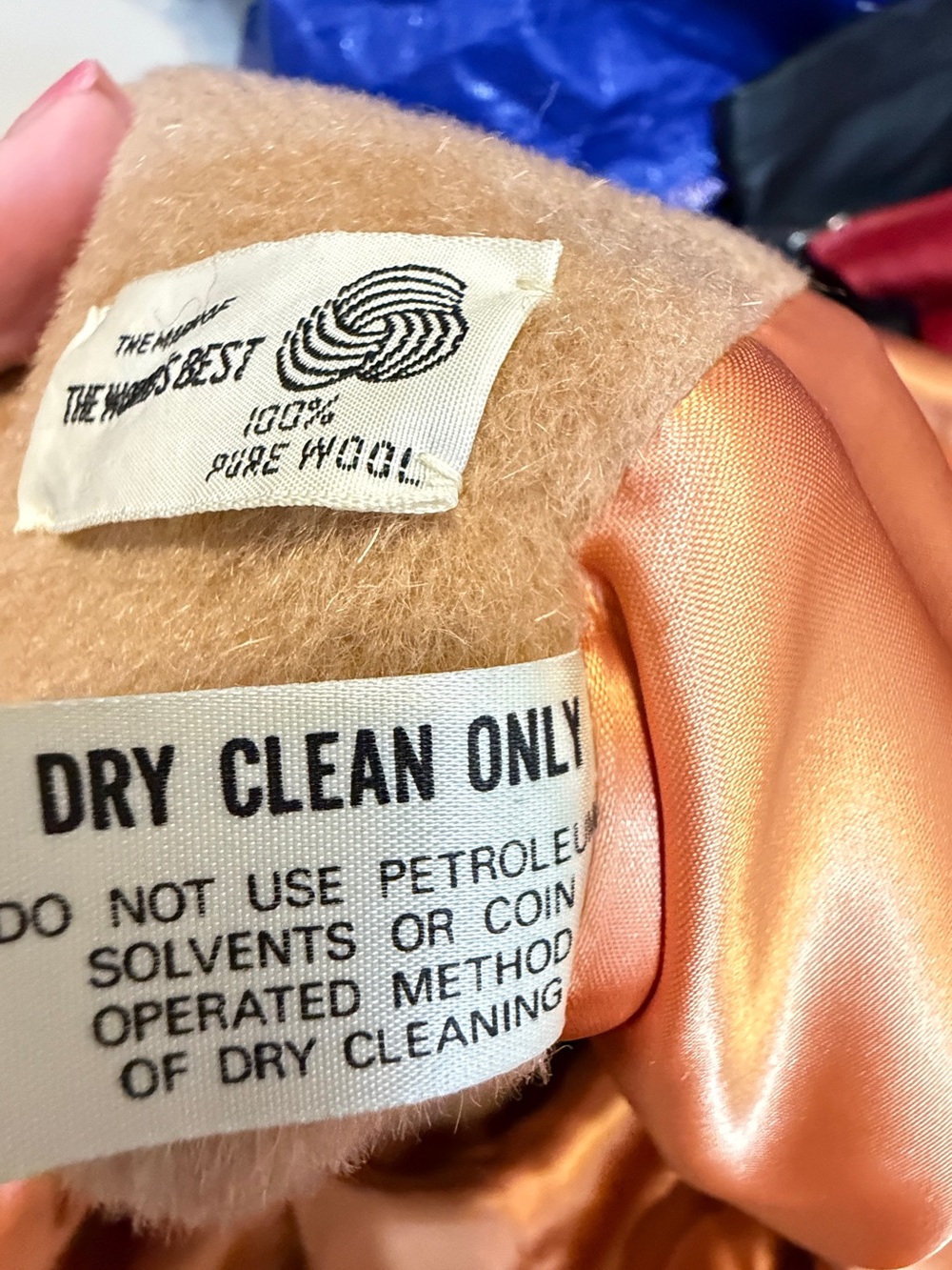 Vintage Worumbo 100 Pure Wool Maxi Coat Union Made Camel Womens Small - Picture 5 of 13